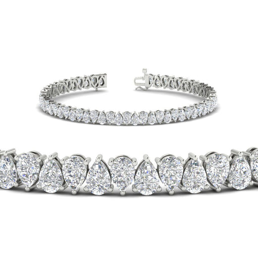 9 Ct Pear Cut Tennis Bracelet