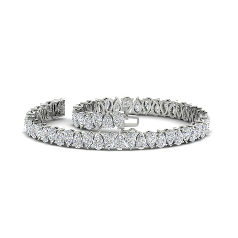 9 Ct Pear Cut Tennis Bracelet