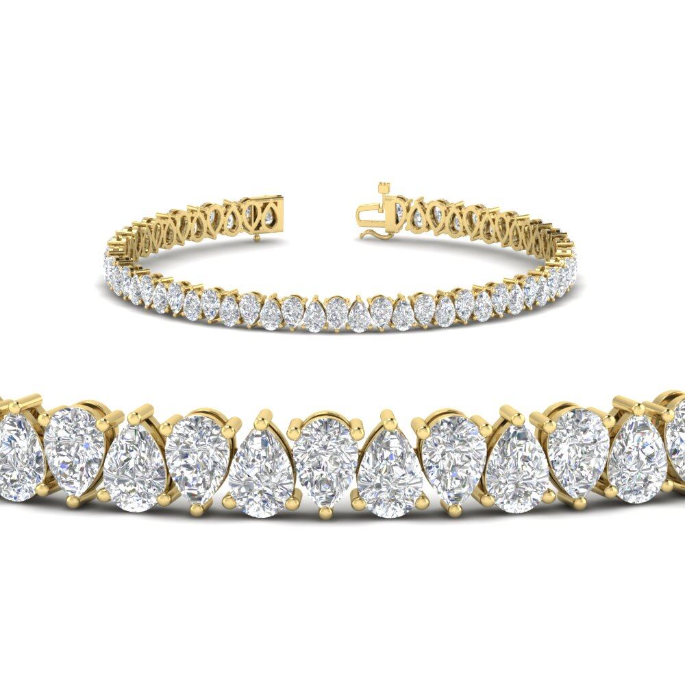 9 Ct Pear Cut Tennis Bracelet