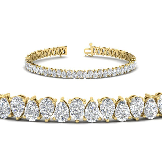 9 Ct Pear Cut Tennis Bracelet