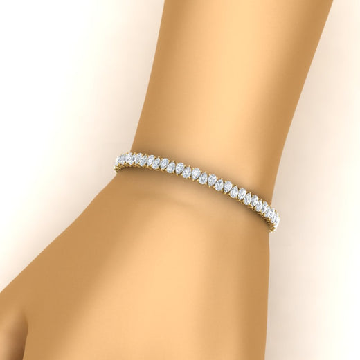 9 Ct Pear Cut Tennis Bracelet