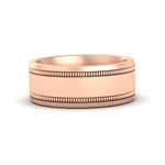 Load image into Gallery viewer, 9-mm-double-milgrain-male-wedding-band-ring-in-rose-gold-fdm11341angle3-9.00mm-nl-rg
