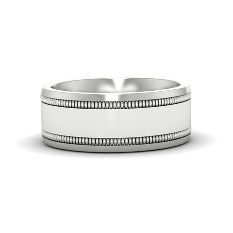 Mens Band Double Milgrain