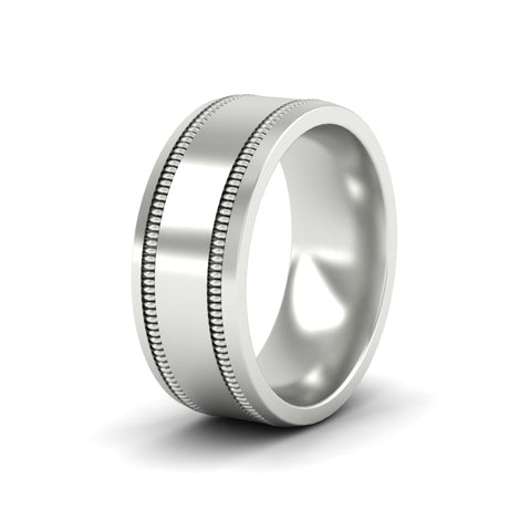 Mens Band Double Milgrain