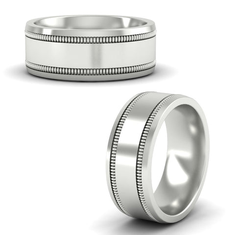 Mens Band Double Milgrain