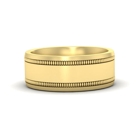 Mens Band Double Milgrain
