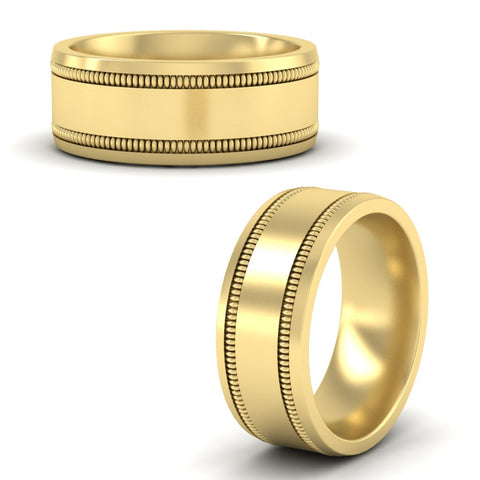 Mens Band Double Milgrain