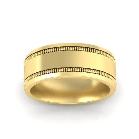 Mens Band Double Milgrain