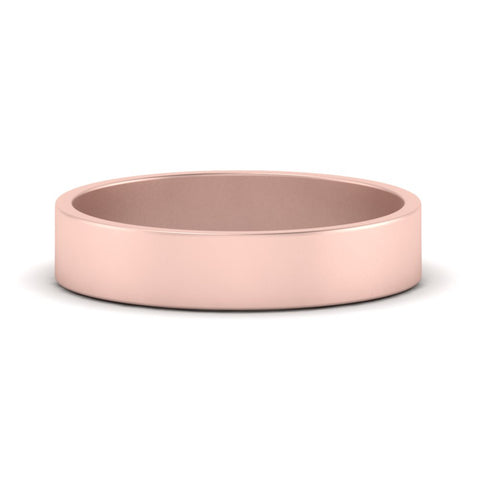 5 mm Flat Gold Wedding Band
