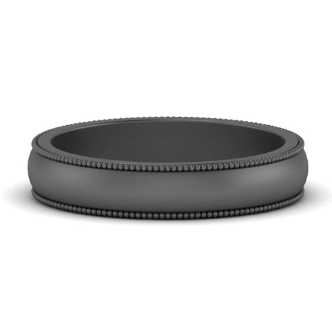 Milgrain Matte Finish Mens Band