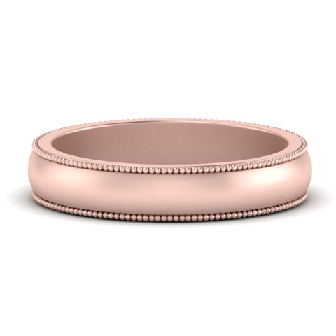 Milgrain Matte Finish Mens Band