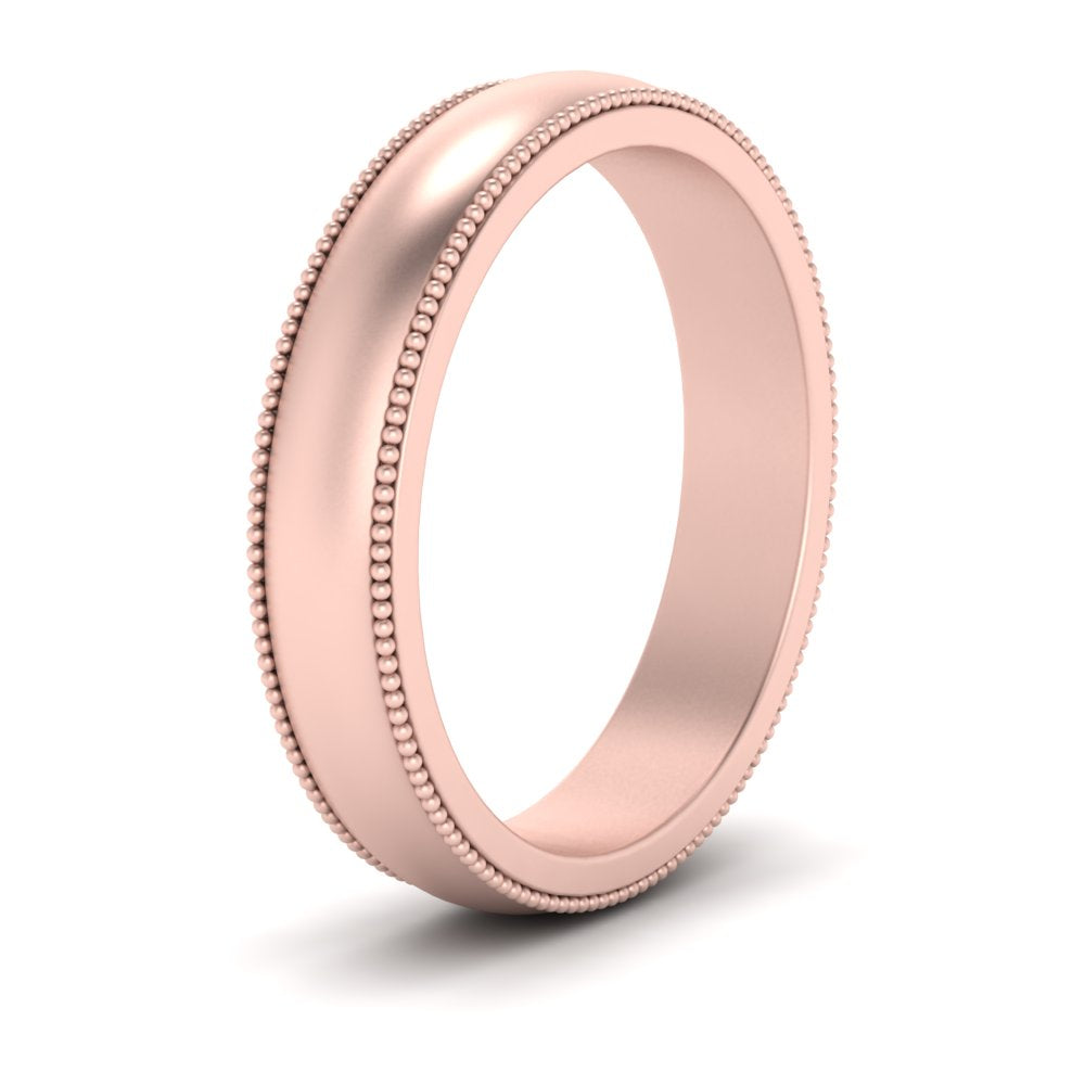 Milgrain Matte Finish Mens Band