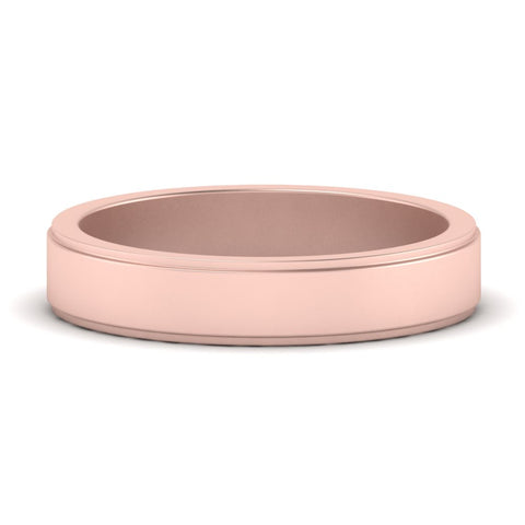 Simple Flat Wedding Band 4MM