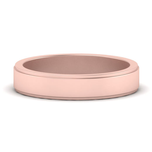 Simple Flat Wedding Band 4MM