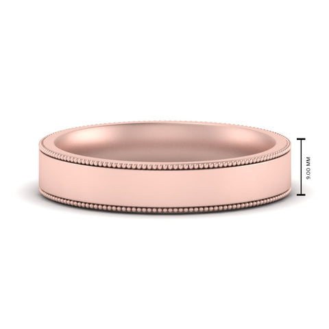 Stepped Edge Comfort Fit Flat Mens Band