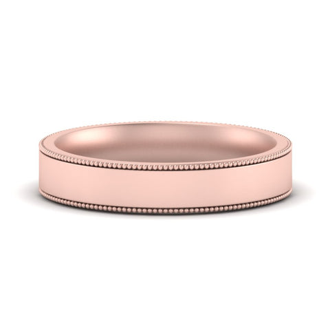 Stepped Edge Comfort Fit Flat Mens Band