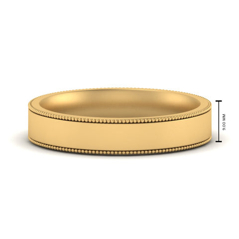 Stepped Edge Comfort Fit Flat Mens Band