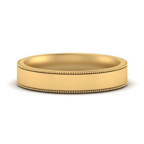 Stepped Edge Comfort Fit Flat Mens Band