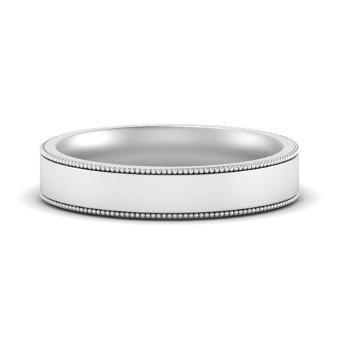 Stepped Edge Comfort Fit Flat Mens Band