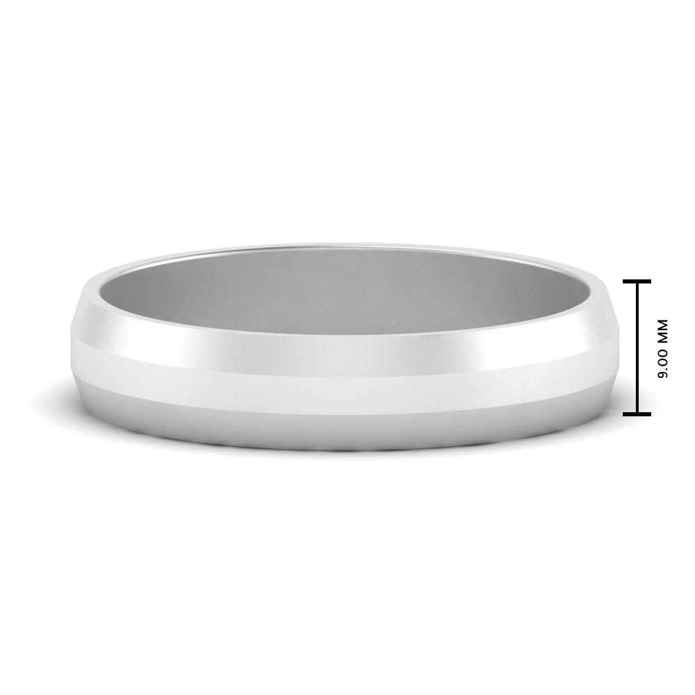 4 mm Wedding Band Beveled Edge Matte