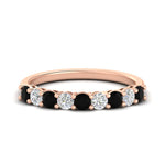 Load image into Gallery viewer, 9-stone-0.75-carat-beautiful-black-diamond-wedding-band-in-rose-gold-FD8008B9GBLACK-0.75CT-NL-RG
