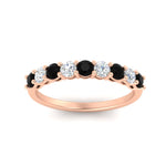 Load image into Gallery viewer, 9-stone-0.75-carat-beautiful-black-diamond-wedding-band-in-rose-gold-FD8008B9GBLACKANGLE5-0.75CT-NL-RG

