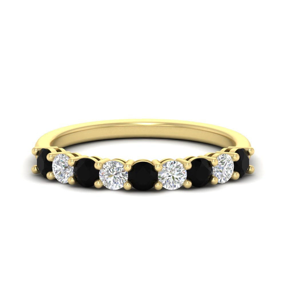 9-stone-0.75-carat-beautiful-black-diamond-wedding-band-in-yellow-gold-FD8008B9GBLACK-0.75CT-NL-YG