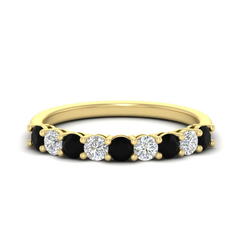 9-stone-0.75-carat-beautiful-black-diamond-wedding-band-in-yellow-gold-FD8008B9GBLACK-0.75CT-NL-YG