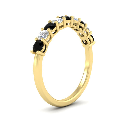 9-stone-0.75-carat-beautiful-black-diamond-wedding-band-in-yellow-gold-FD8008B9GBLACKANGLE2-0.75CT-NL-YG