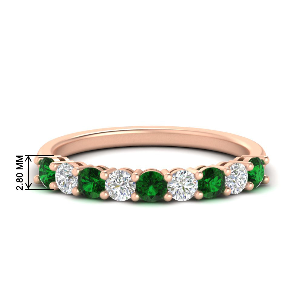 9-stone-0.75-carat-beautiful-emerald-wedding-band-in-rose-gold-FD8008B9GEMGR-0.75CT-NL-RG-HW