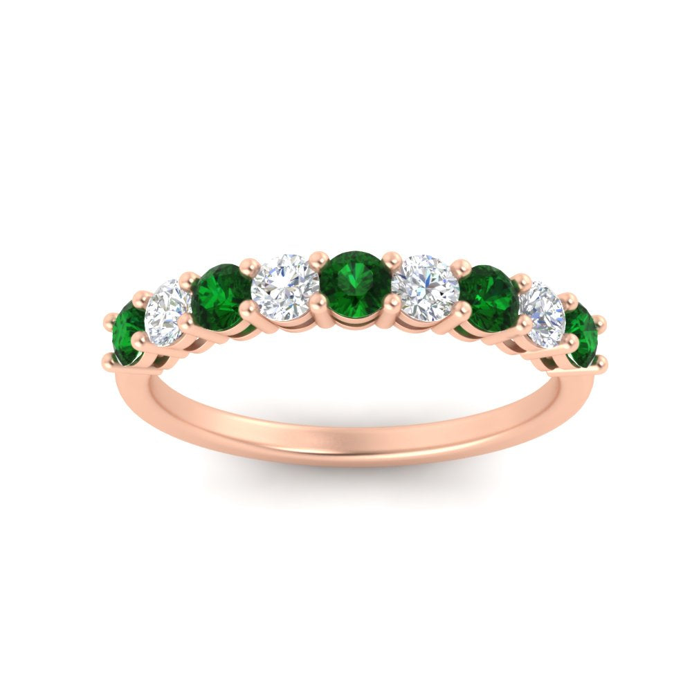 9-stone-0.75-carat-beautiful-emerald-wedding-band-in-rose-gold-FD8008B9GEMGRANGLE5-0.75CT-NL-RG