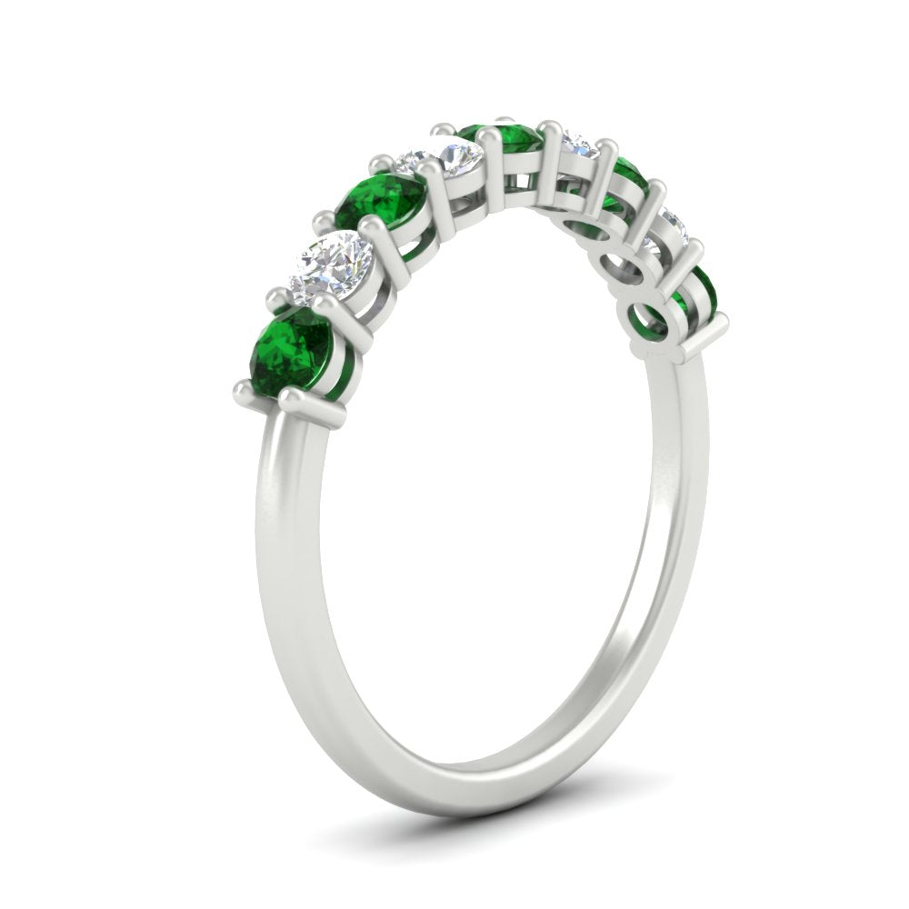 9-stone-0.75-carat-beautiful-emerald-wedding-band-in-white-gold-FD8008B9GEMGRANGLE2-0.75CT-NL-WG