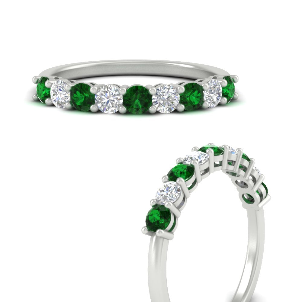 9-stone-0.75-carat-beautiful-emerald-wedding-band-in-white-gold-FD8008B9GEMGRANGLE3-0.75CT-NL-WG