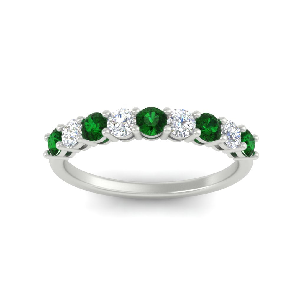 9-stone-0.75-carat-beautiful-emerald-wedding-band-in-white-gold-FD8008B9GEMGRANGLE5-0.75CT-NL-WG