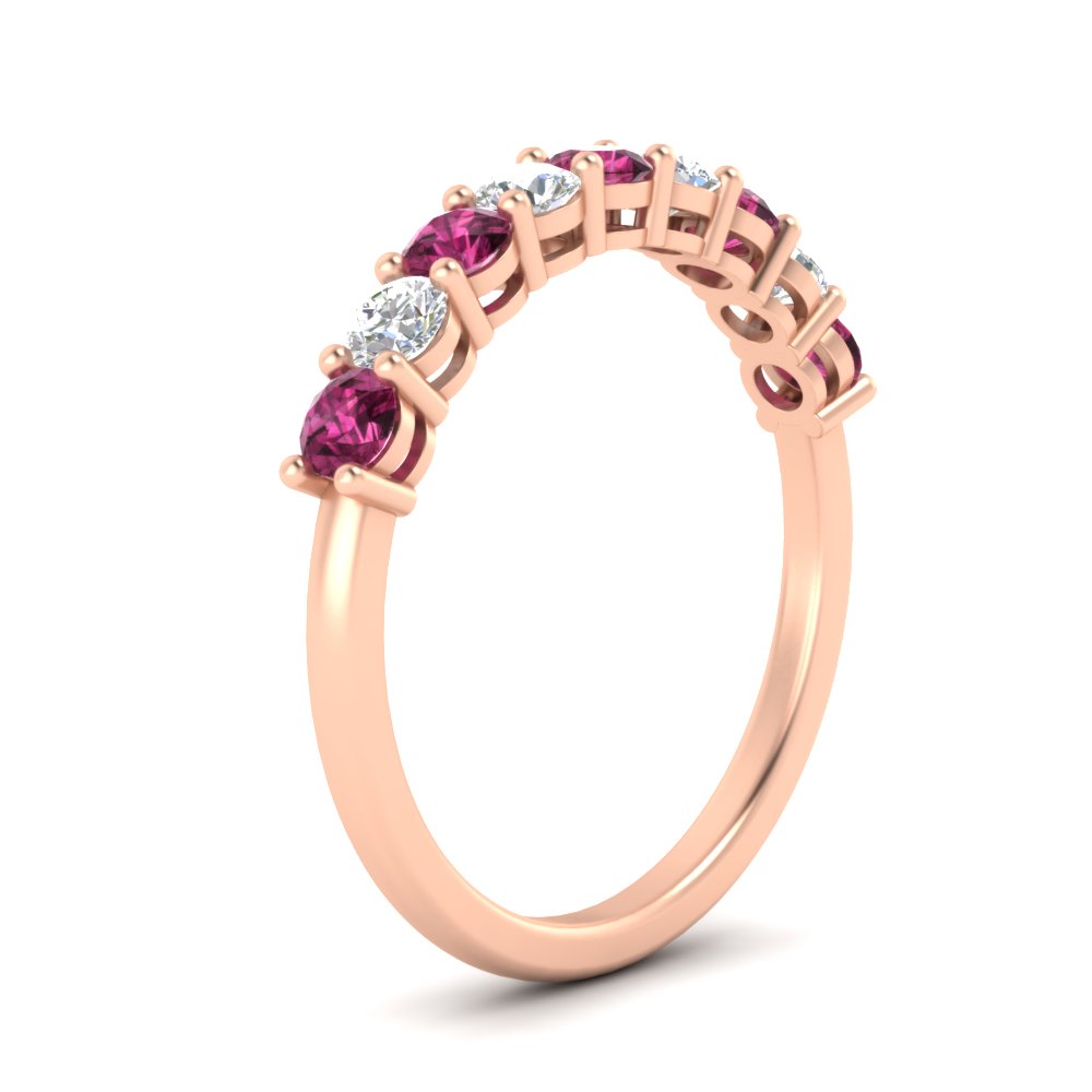 9-stone-0.75-carat-beautiful-pink-sapphire-wedding-band-in-rose-gold-FD8008B9GSADRPIANGLE2-0.75CT-NL-RG