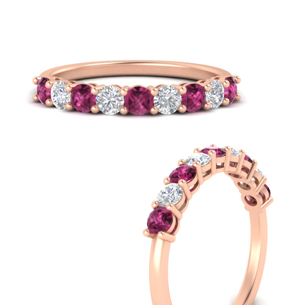 9-stone-0.75-carat-beautiful-pink-sapphire-wedding-band-in-rose-gold-FD8008B9GSADRPIANGLE3-0.75CT-NL-RG