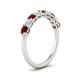Load image into Gallery viewer, 9-stone-0.75-carat-beautiful-ruby-wedding-band-in-white-gold-FD8008B9GRUDRANGLE2-0.75CT-NL-WG
