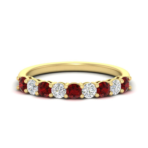 9-stone-0.75-carat-beautiful-ruby-wedding-band-in-yellow-gold-FD8008B9GRUDR-0.75CT-NL-YG