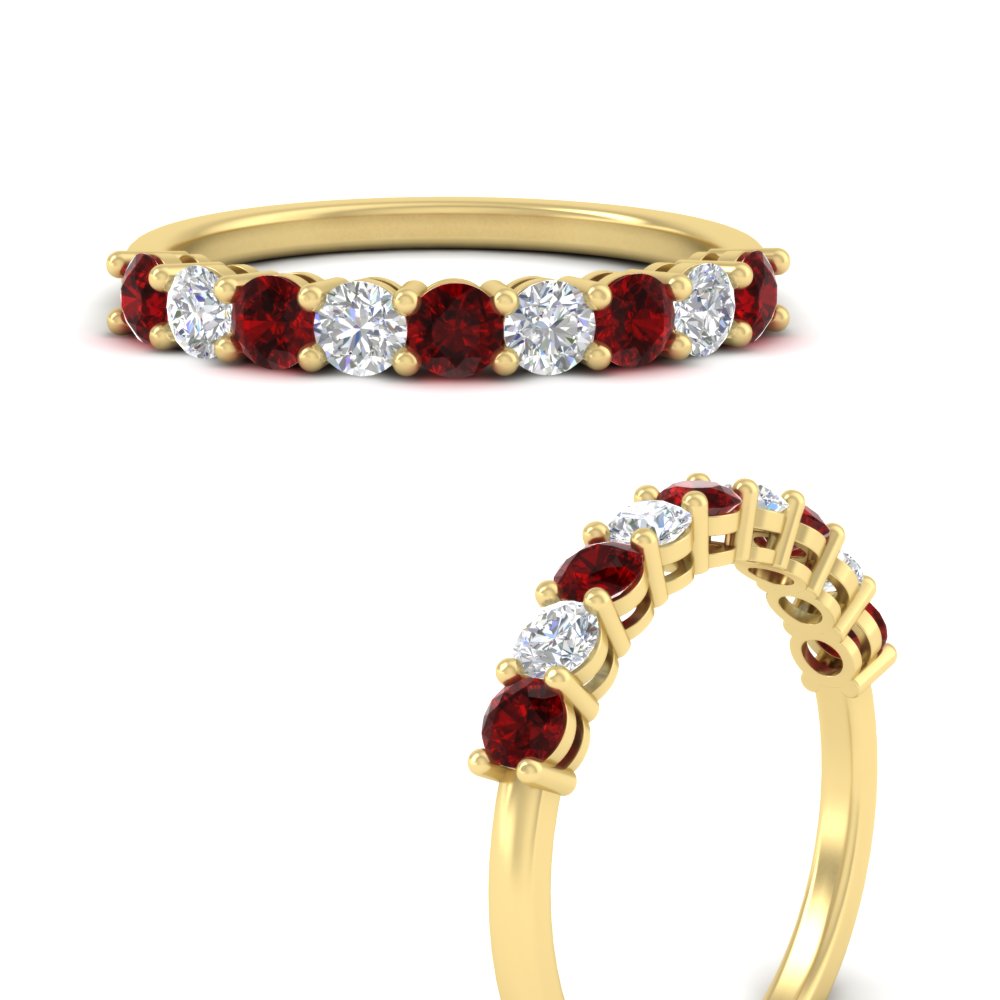 9-stone-0.75-carat-beautiful-ruby-wedding-band-in-yellow-gold-FD8008B9GRUDRANGLE3-0.75CT-NL-YG
