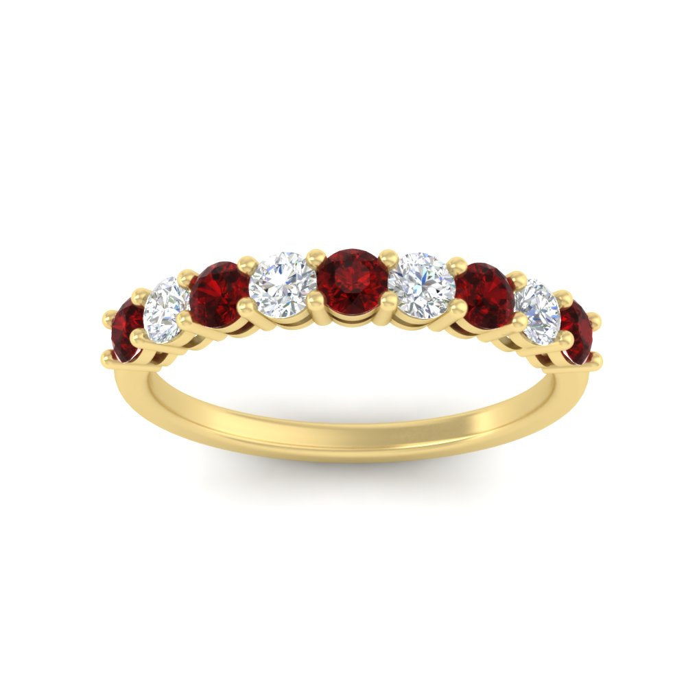 9-stone-0.75-carat-beautiful-ruby-wedding-band-in-yellow-gold-FD8008B9GRUDRANGLE5-0.75CT-NL-YG