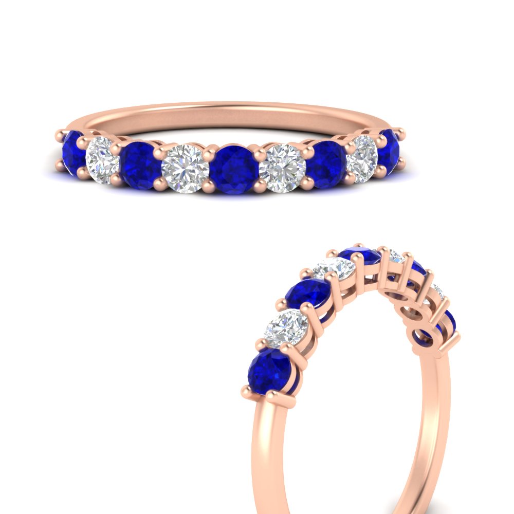 9-stone-0.75-carat-beautiful-sapphire-wedding-band-in-rose-gold-FD8008B9GSABLANGLE3-0.75CT-NL-RG