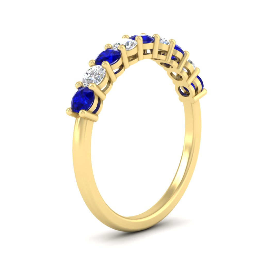 9-stone-0.75-carat-beautiful-sapphire-wedding-band-in-yellow-gold-FD8008B9GSABLANGLE2-0.75CT-NL-YG