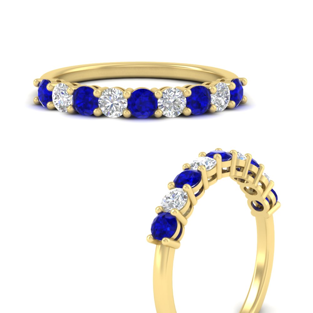9-stone-0.75-carat-beautiful-sapphire-wedding-band-in-yellow-gold-FD8008B9GSABLANGLE3-0.75CT-NL-YG