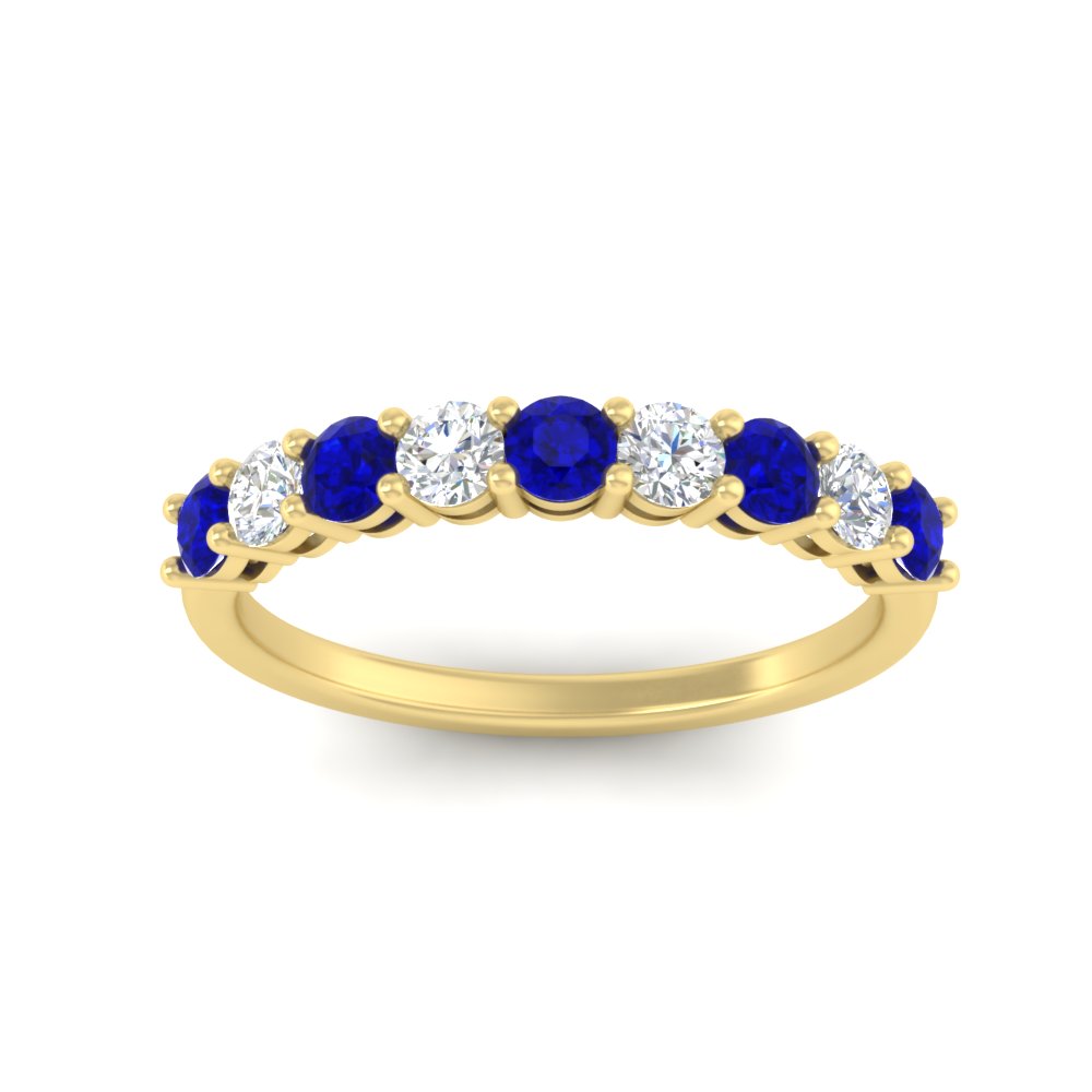 9-stone-0.75-carat-beautiful-sapphire-wedding-band-in-yellow-gold-FD8008B9GSABLANGLE5-0.75CT-NL-YG