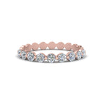 Load image into Gallery viewer, 9-stone-common-prong-delicate-band-in-rose-gold-FD9449B-NL-RG.jpg
