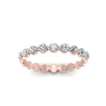 Load image into Gallery viewer, 9-stone-common-prong-delicate-band-in-rose-gold-FD9449B-NL-RG.jpg
