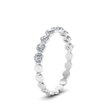 Load image into Gallery viewer, 9-stone-common-prong-delicate-band-in-white-gold-FD9449B-NL-WG.jpg
