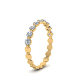 Load image into Gallery viewer, 9-stone-common-prong-delicate-band-in-yellow-gold-FD9449B-NL-YG.jpg
