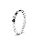 Load image into Gallery viewer, 9-stone-common-prong-delicate-band-with-black-diamond-in-white-gold-FD9449BGBLACK-NL-WG.jpg
