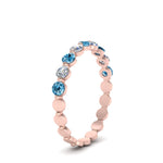 Load image into Gallery viewer, 9-stone-common-prong-delicate-band-with-blue-topaz-in-rose-gold-FD9449BGICBLTO-NL-RG.jpg
